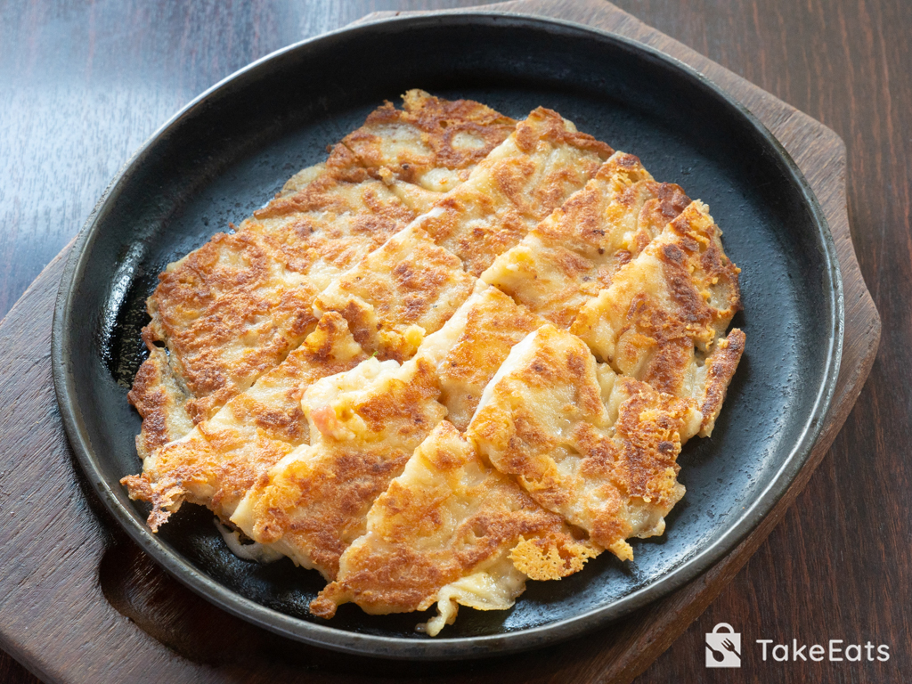 ポテサラとおもちのチーカリチヂミ
